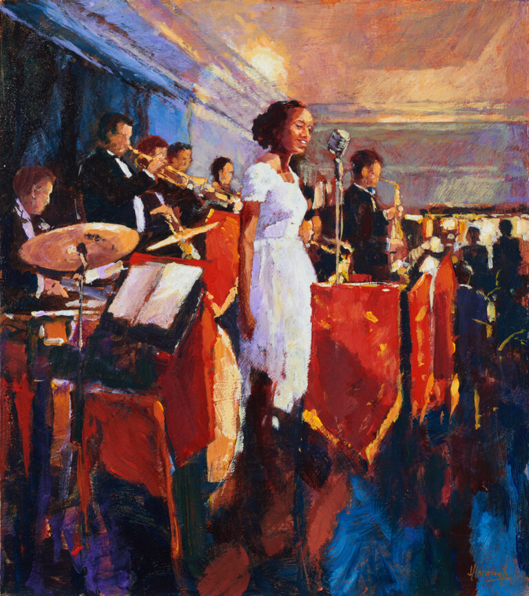 John Hammond Radiant Original Jazz Bar Painting No Naked Walls