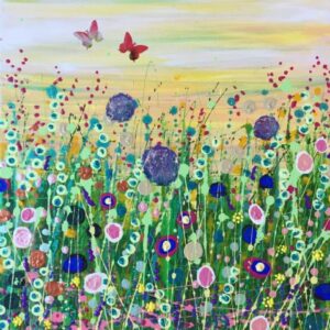 Tracey Thornton Welcome Spring Floral Butterfly Art No Naked Walls