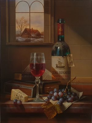 Zoltan Preiner Château Beychevelle Wine Oil Painting No Naked Walls