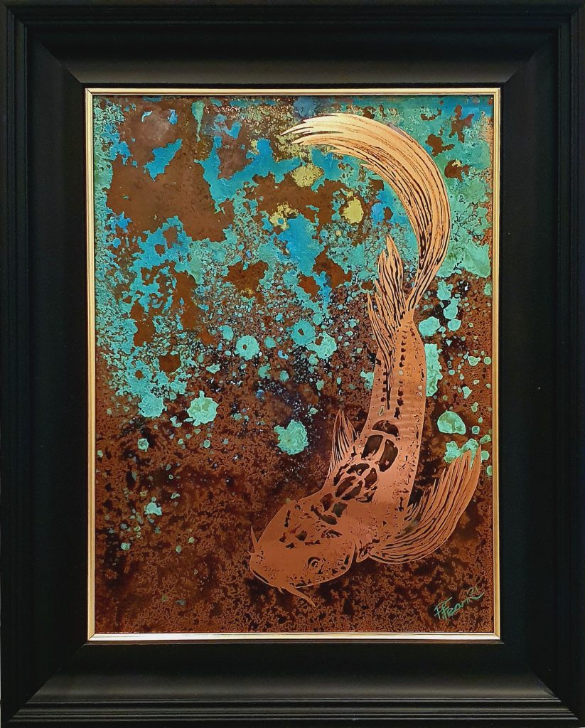 Paul Fearn Luminous Beings Vii Copper Koi Art No Naked Walls