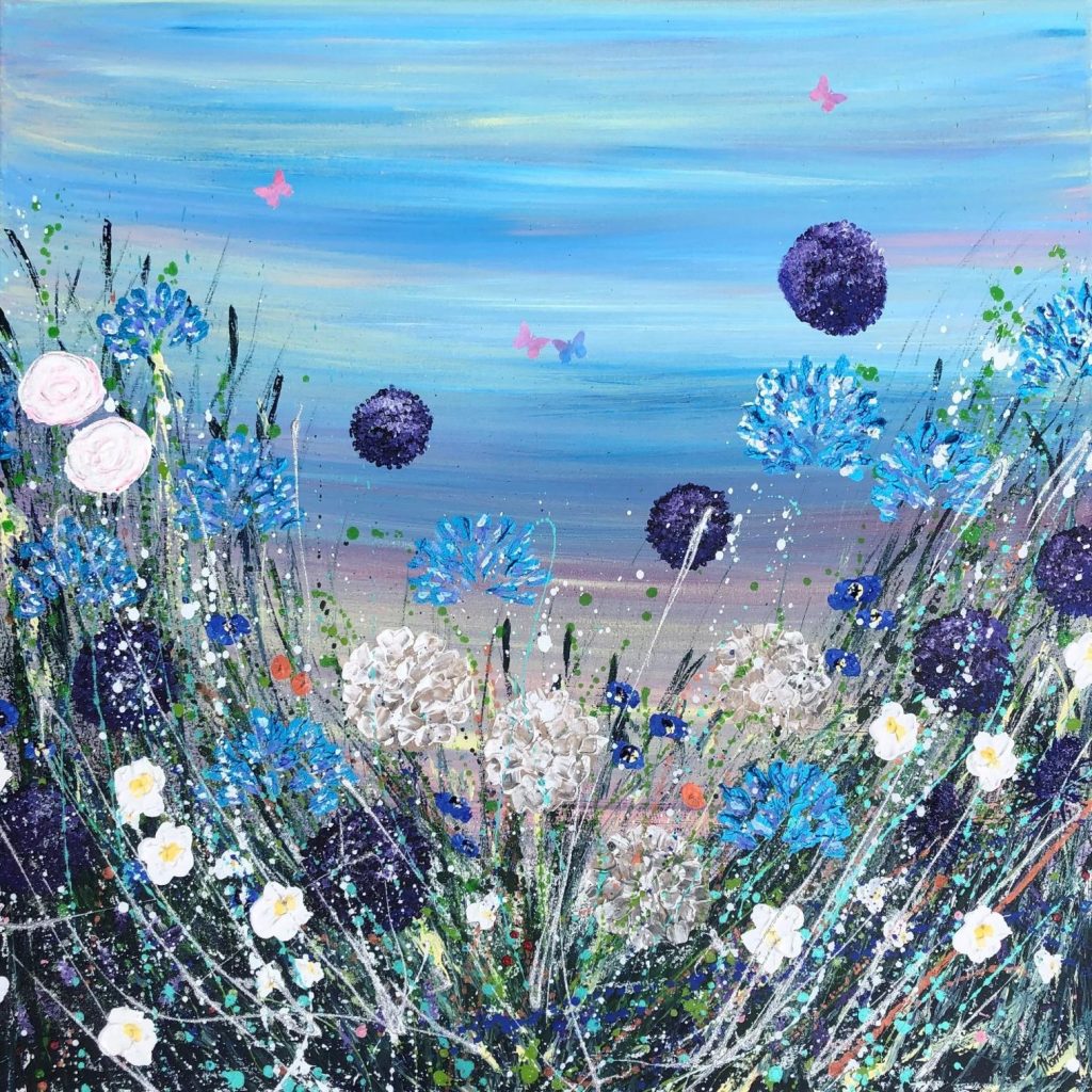 Tracey Thornton A Wonderfully Full Life Blue Painting No Naked Walls