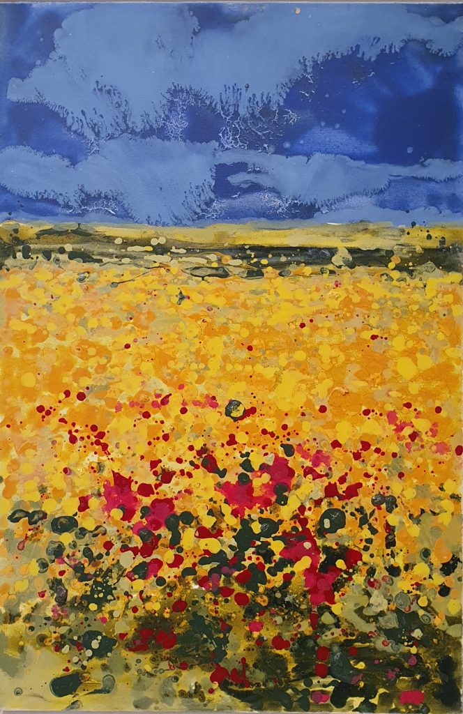 Sharon Withers Summer View Yellow Abstract Painting No Naked Walls