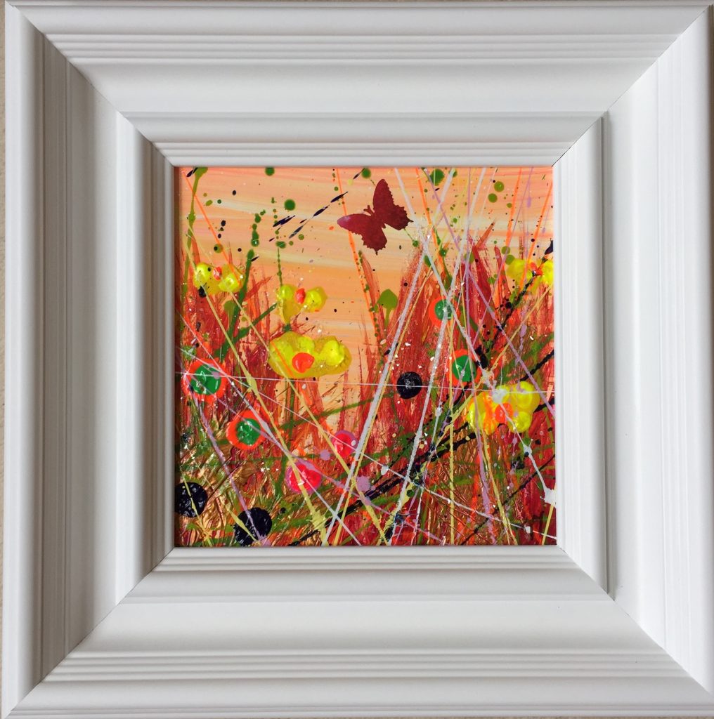 Tracey Thornton Dawn Flight Framed Flower Painting No Naked Walls