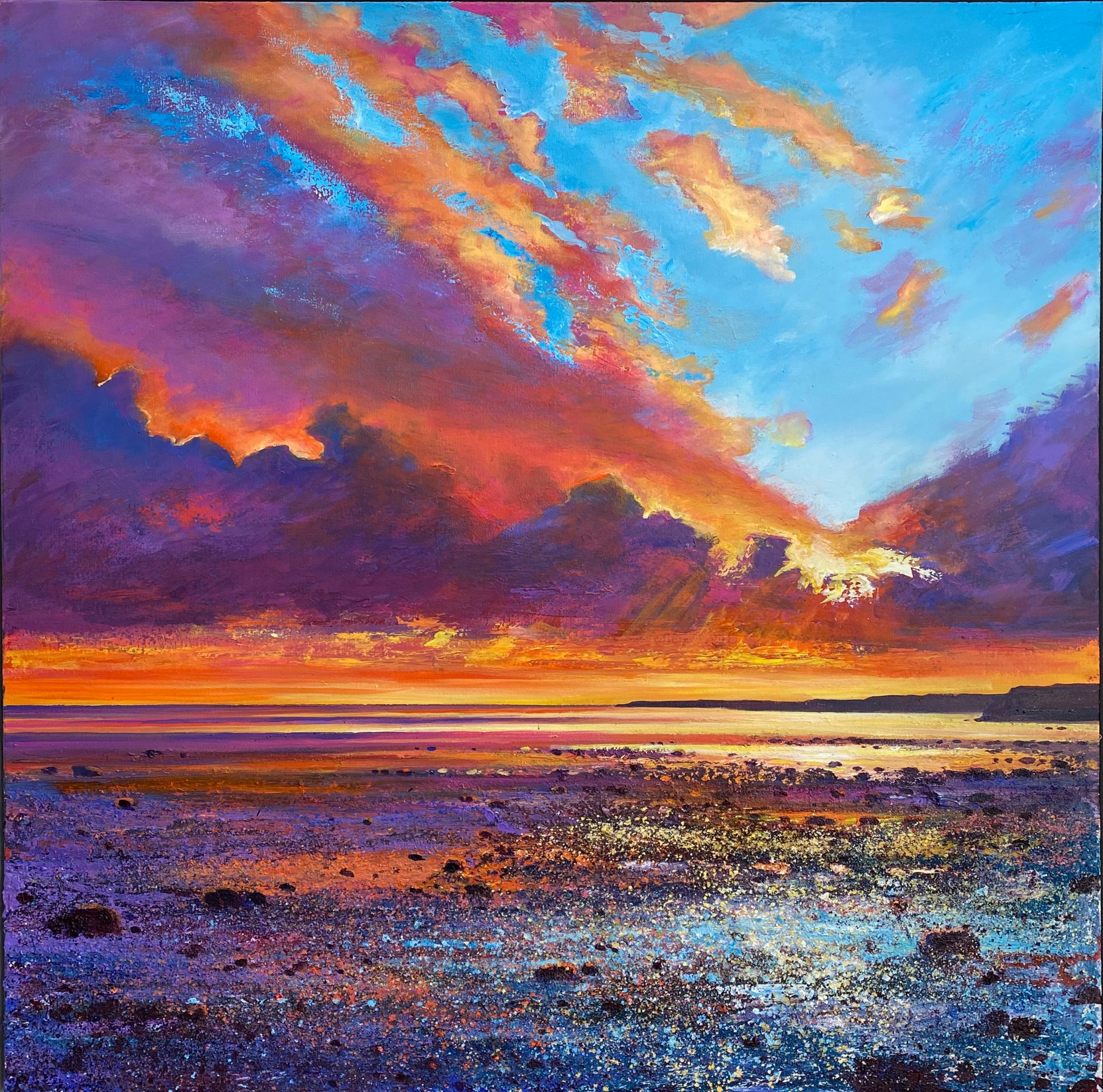 John Connolly Low Tide At Sunset Painting No Naked Walls