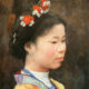 Shen Ming Cun Flowers In Her Hair oil painting portrait for sale