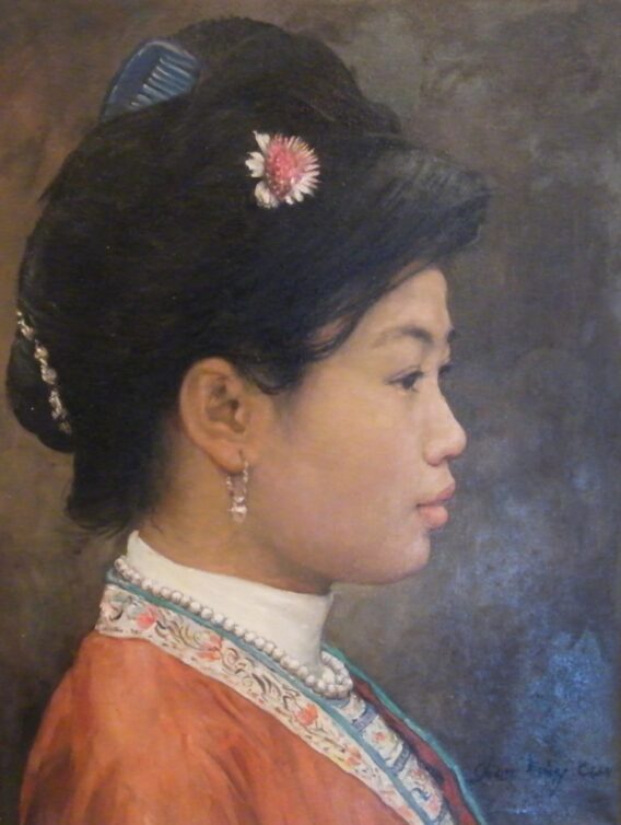 Shen Ming Cun Silver Accessories profile portrait art for sale
