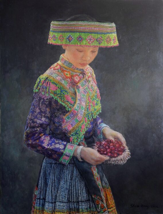 Shen Ming Cun Miao Contemplation cultural painting for sale