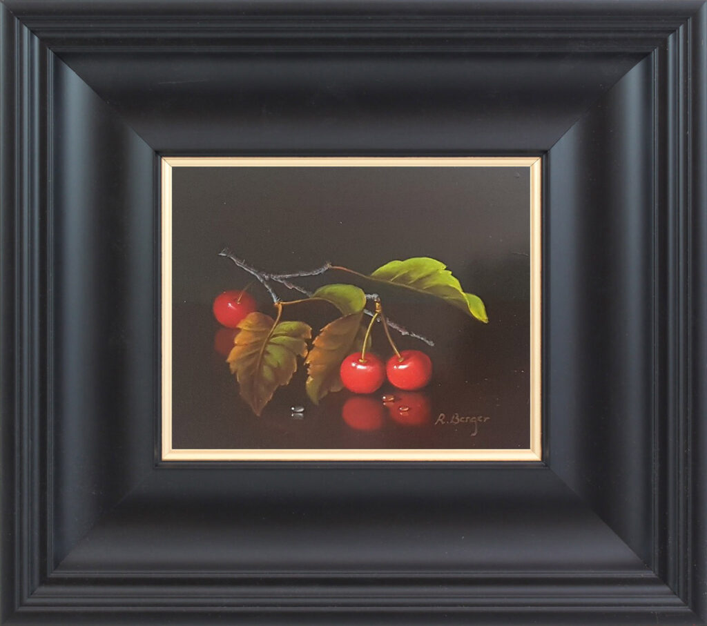 Ronald Berger Cherries Still Life Oil Painting No Naked Walls