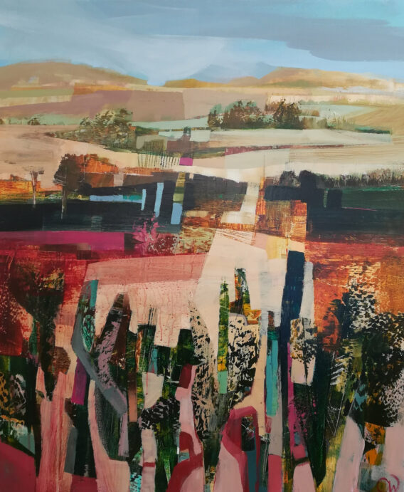 Celia Wilkinson Fading Summer desert landscape art for sale