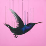 Louise McNaught God's Last Lovesong unframed Pink Bird Art for sale giclée print