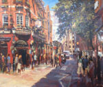 John Hammond Summer In The City street painting for sale