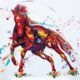 Penny Warden Platinum modern horse oil painting for sale