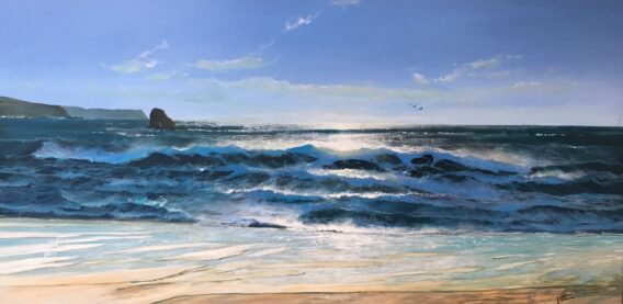 Howard Birchmore Thurlestone Beach Devon painting for sale