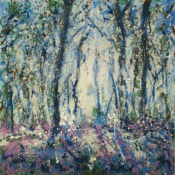 Sharon Withers Through The Trees abstract woodland for sale