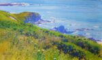 Richard Thorn Blue In Green coastal meadow painting