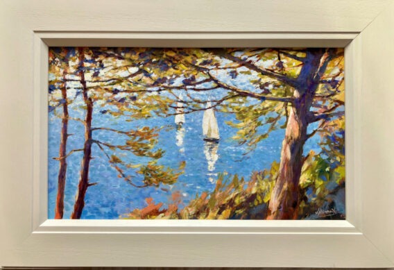 A Glimpse through the tress Hammond framed