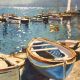 John Hammond Shoreline mediterranean boat painting