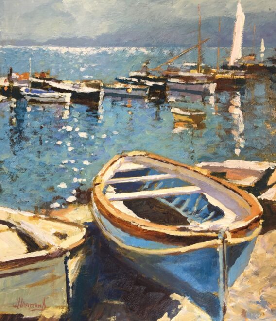 John Hammond Shoreline mediterranean boat painting