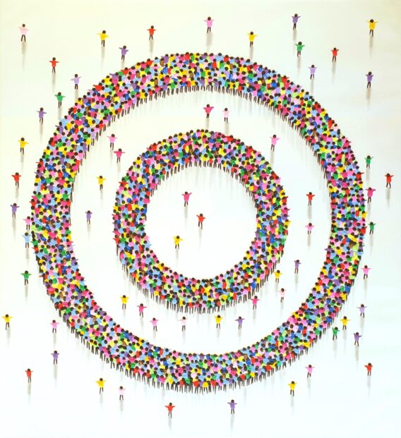 Juan Aliaga Circles of Fun colourful circle painting