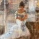 Julie Cross Train wedding dress painting