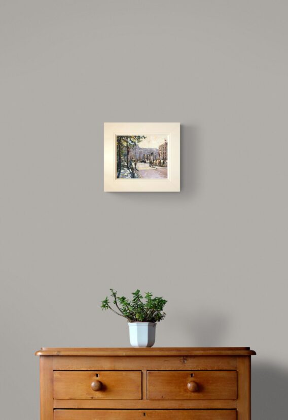 Plant on wooden drawers