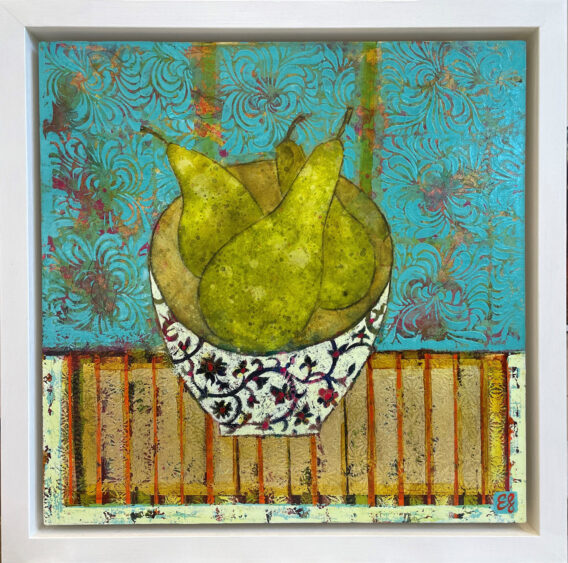 Sweet and crisp pears framed