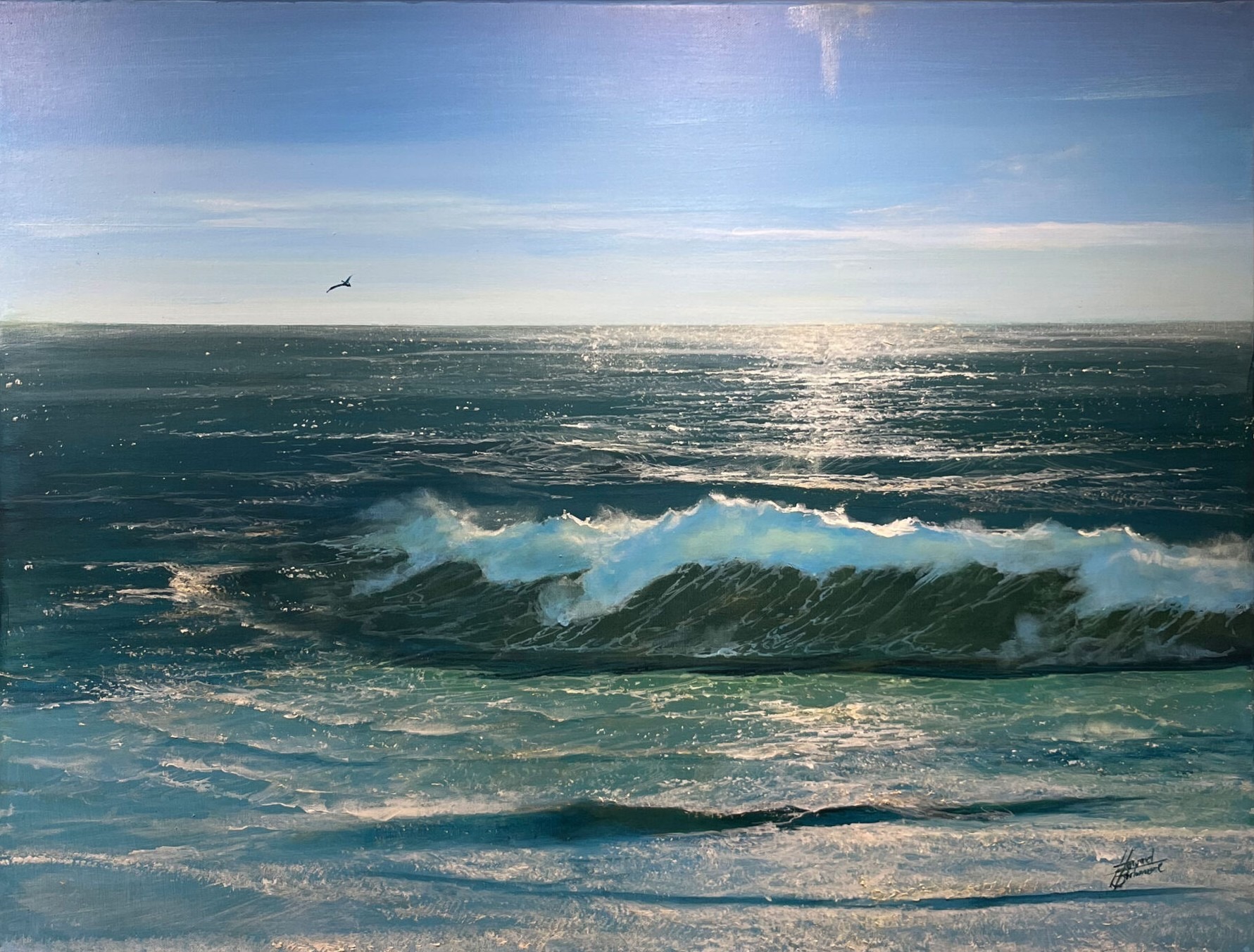 and the sea never rests unframed Howard Birchmore