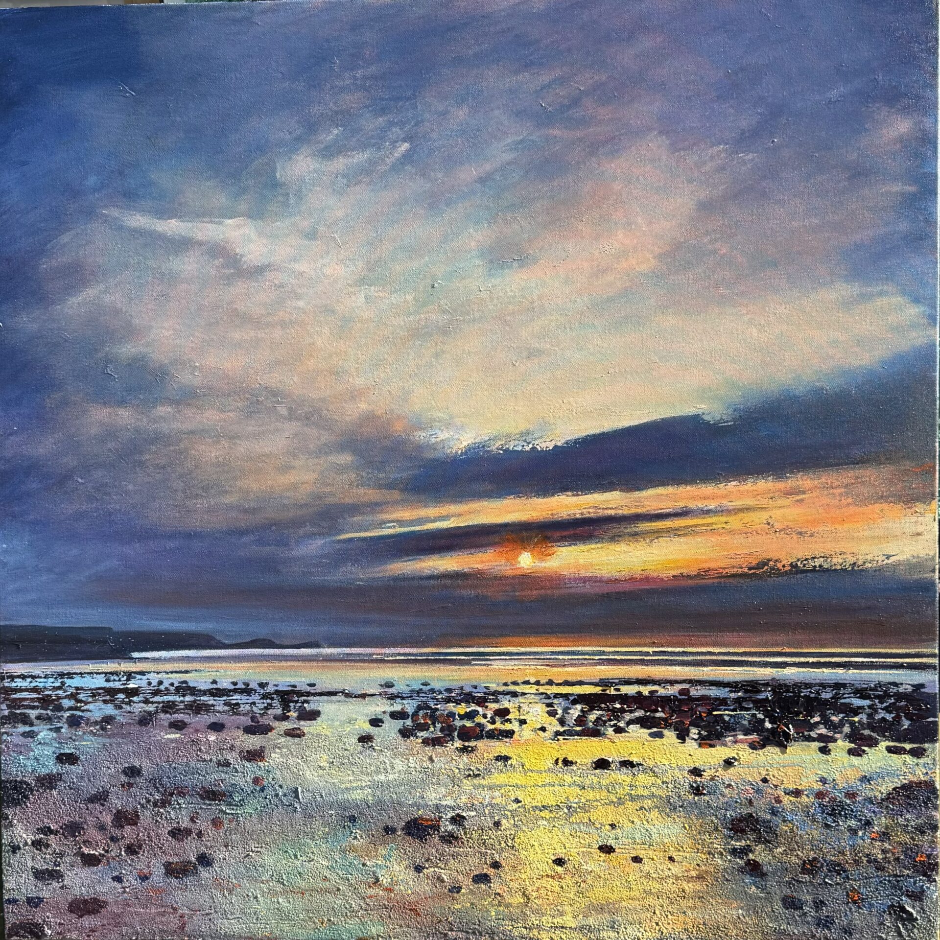 Northern Rockpools seascape painting by John Connolly