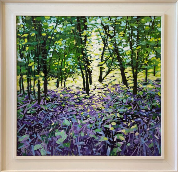 Healing Bluebells Roz Wilson framed