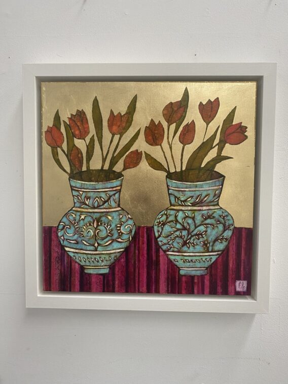 Jaipur vases framed on wall