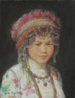 Bashful beauty Miao Tribe 46x60cm