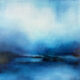 Blue 60x60 Journeying towards the quiet resolve