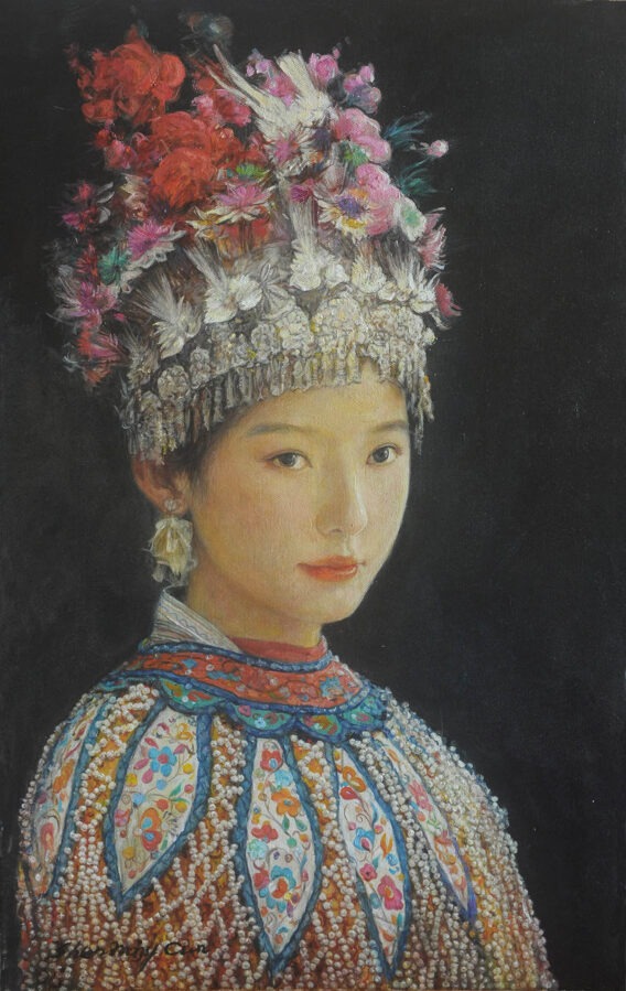 Ornate calm Miao Tribe 80x50