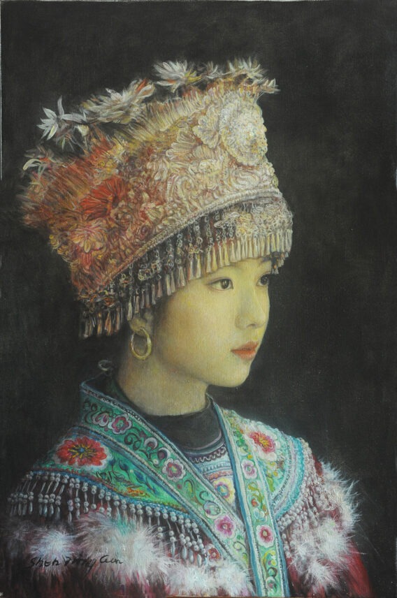 Timid beauty Miao Tribe 75x50 0