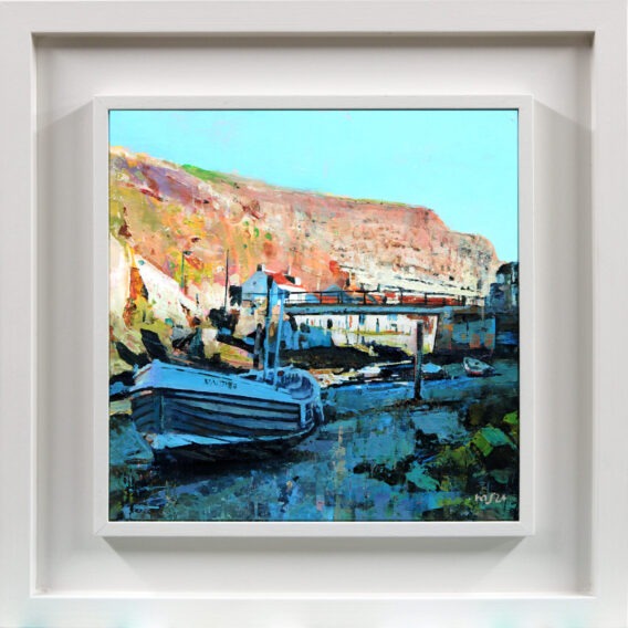 In shadow, Staithes framed