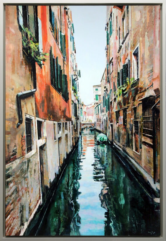 Serene canal framed