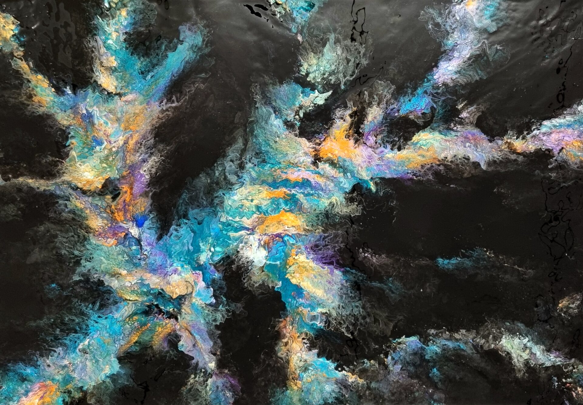 Cosmic Sway 75cm x 60cm Claire Woolhead Art