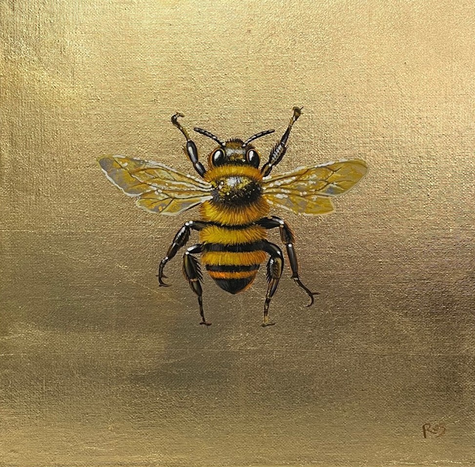 William Morris inspired bee roz wilson Unframed