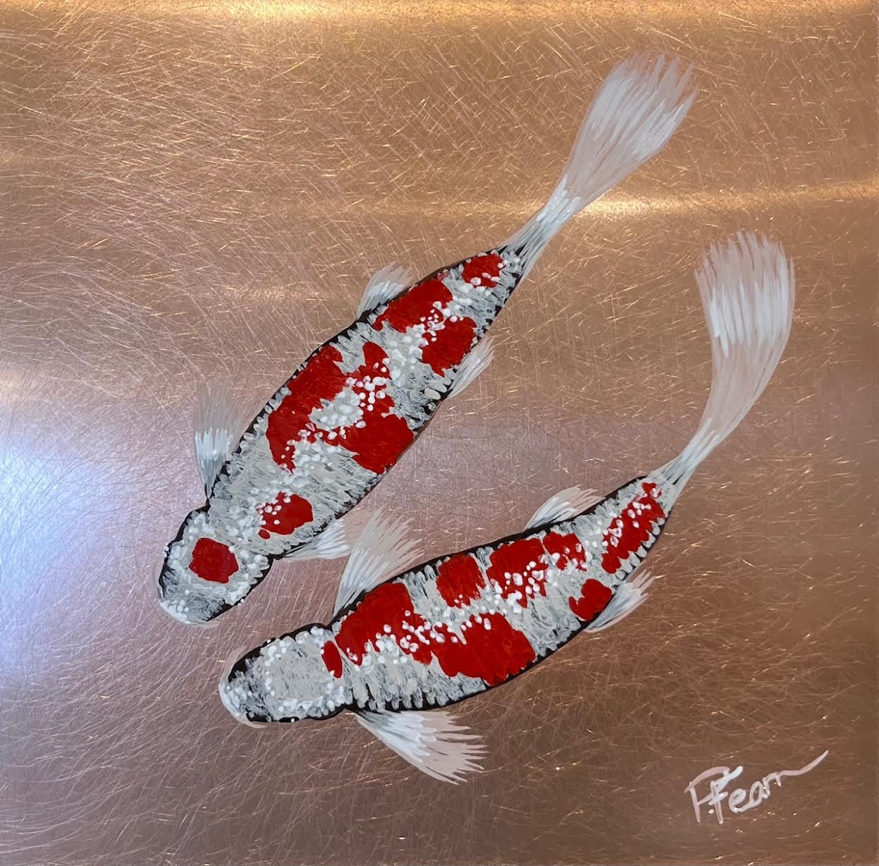 red and white koi pair _ Paul Fearn