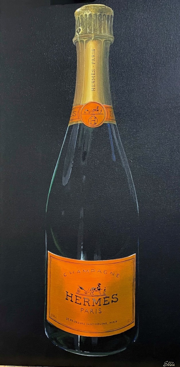 Hermés Champagne_Anne-Marie Ellis_40x80