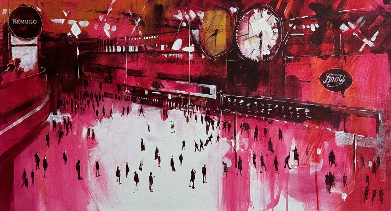 RK0573 Magenta Waterloo 55x100cm unframed 72x118cm