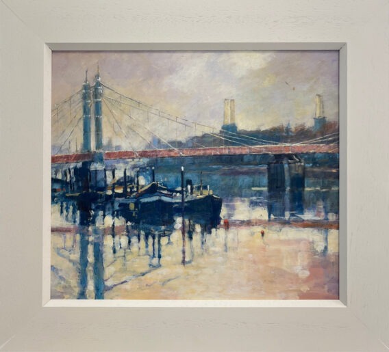 John Hammond Soft Light on the Thames framed