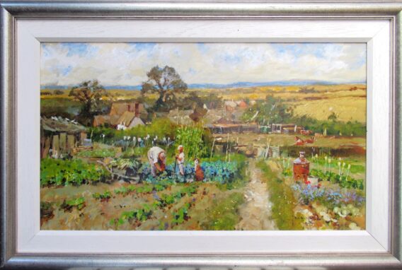 View Across to Charlton Hertfordshire John Haskins framed